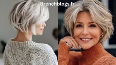 Rajeunissant carré court femme 50 ans